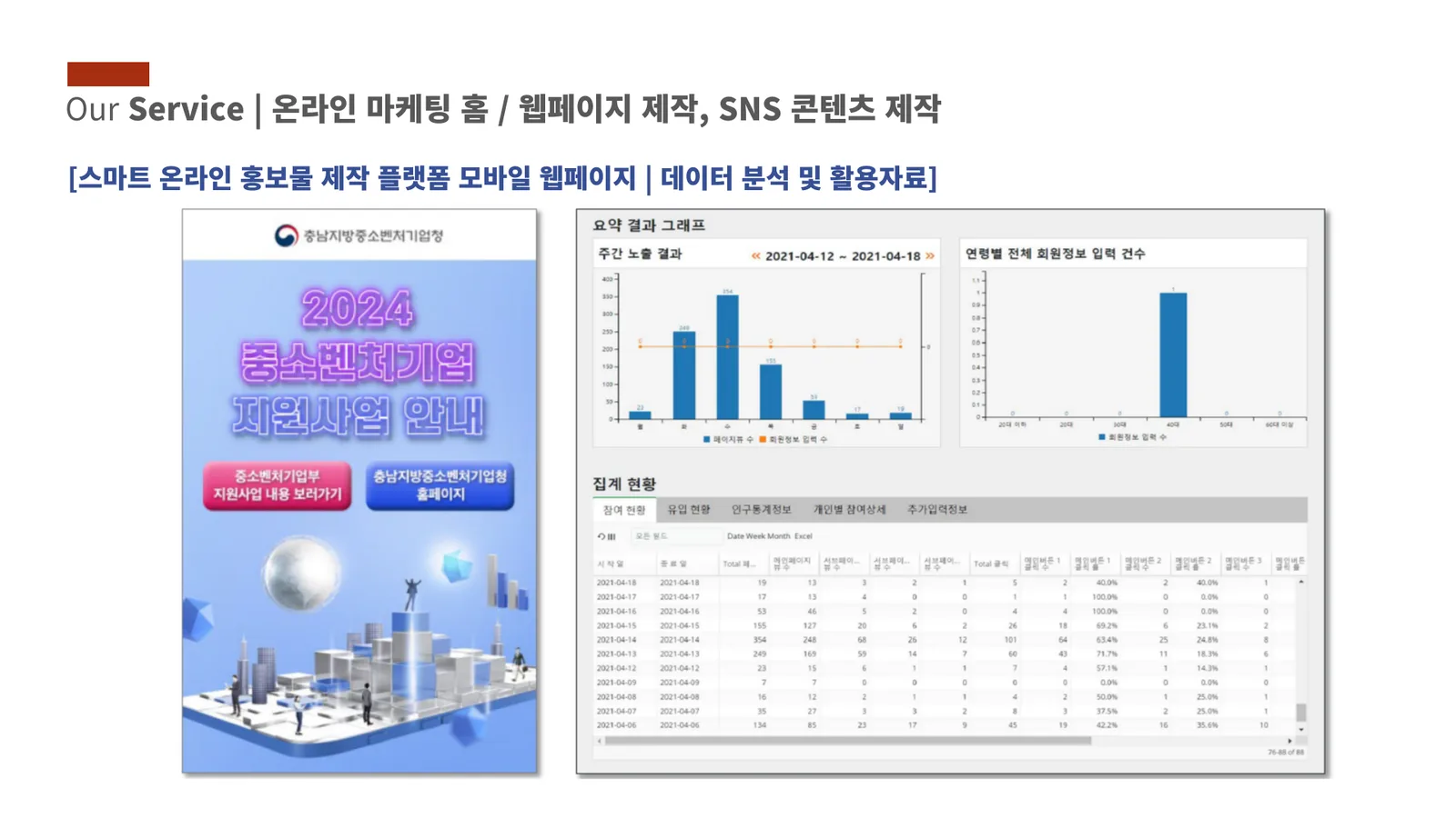 홈페이지 제작 / SNS